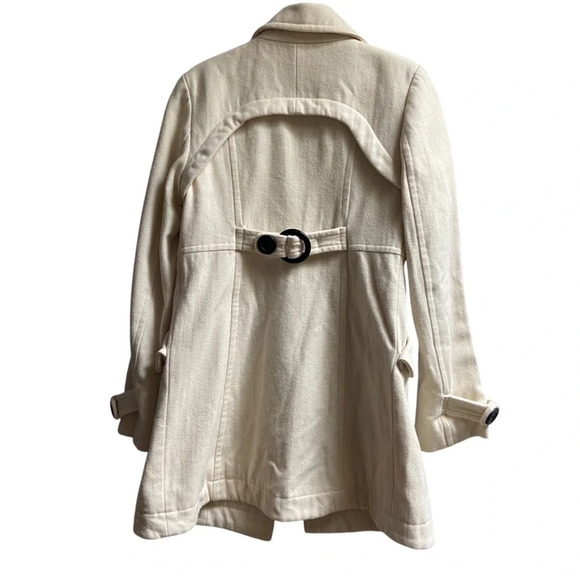 Guess wool blend button trench jacket coat Sz XS - Picture 2 of 14